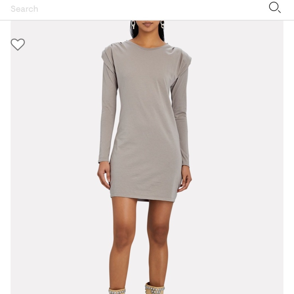 ST. ROCHE
Padded Shoulder Cotton Mini Dress